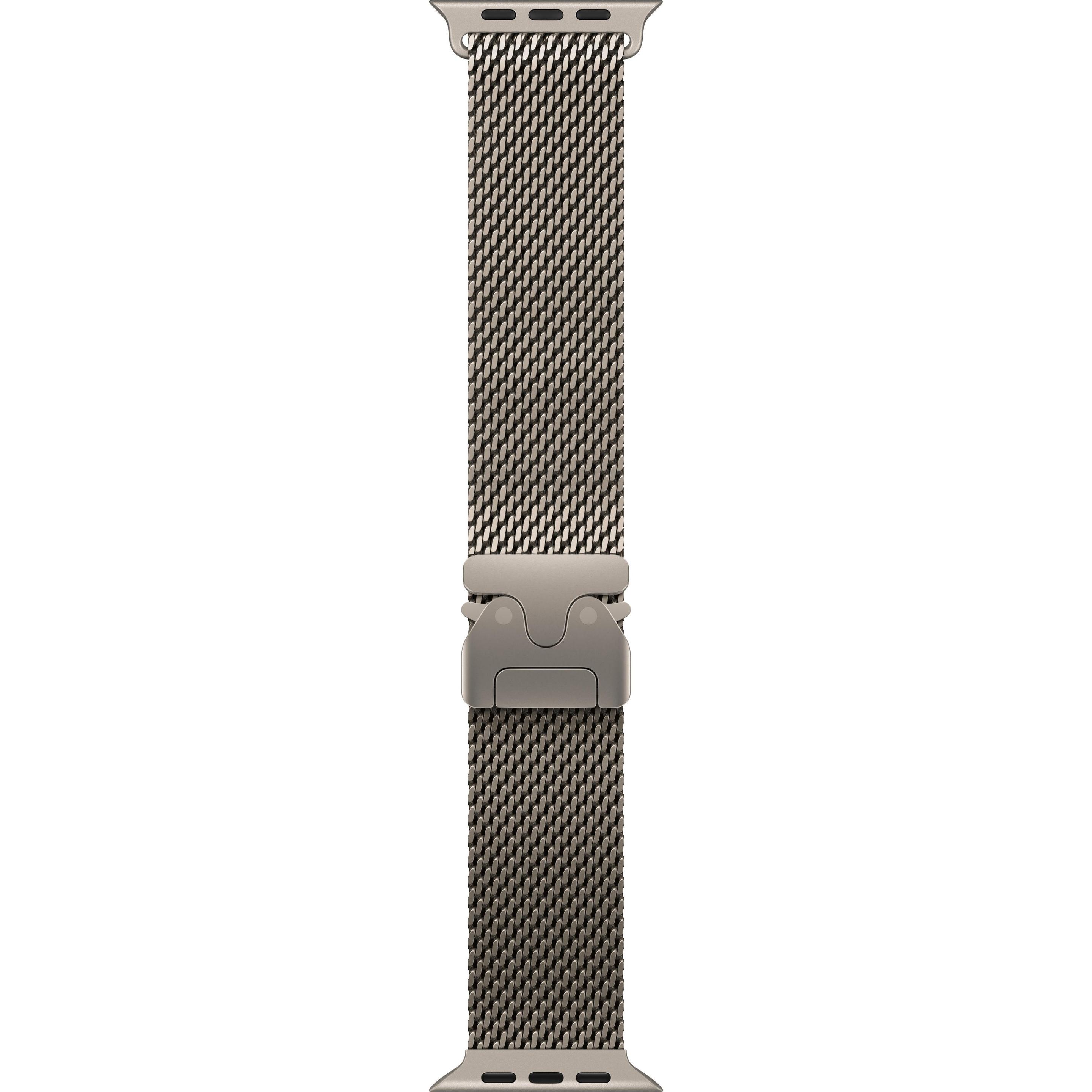 Apple Natural Titanium Milanese Loop (49 mm, 95% recyceltes Titan), Uhrenarmband, Beige