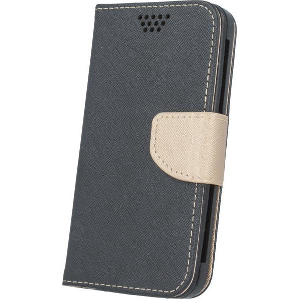 OEM Smart Universal Fancy Tasche 5,5-5,7" schwarz/gold (Universal), Smartphone Hülle, Schwarz