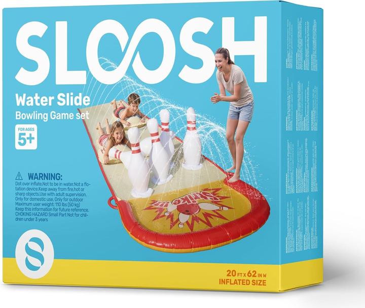 Produktbild Sloosh Wasserrutsche mit Bowling-Set (6.70 m)