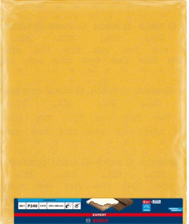Image du produit Bosch Professional Zubehör Papier abrasif Expert C470 pour ponçage à la main, 230 x280 mm, G 240 (240)
