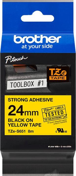 Produktbild Brother TZ-S651 Laminiertes Band (2.40 cm, Gelb)
