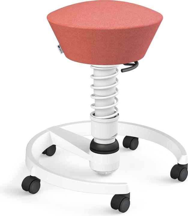 Aeris Bürohocker Swopper 102HBSTWH weiss/rosa, mit Rollen