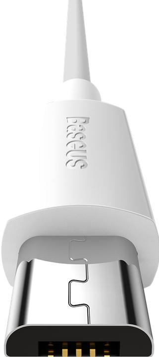 Produktbild Baseus Simple Wisdom Data Cable Kit USB to Micro 2.1A (2PCS/Set) 1.5m White (1.50 m)