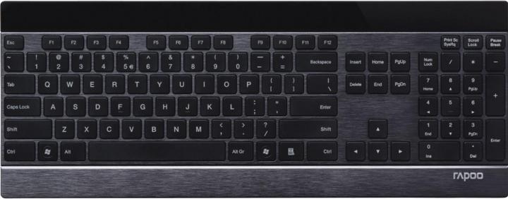 Rapoo Kabellose Metall-Tastatur E9270, Schwarz (DE, Cable)