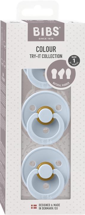 Productafbeelding Bibs Sucette Try-it Kleur Sucettes Baby Blue 0-6 3 pièces (3 x, tot 6 M.)