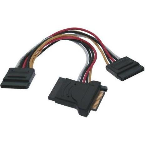 PremiumCord Cavo di alimentazione SATA (Y) per disco rigido (3xF/1xM, 16cm, forcella), Cavo interno (PC)