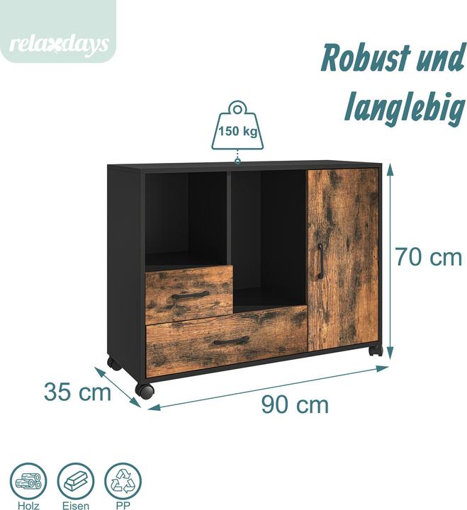 Immagine prodotto Relaxdays contenitore mobile (90 x 35 x 70 cm)