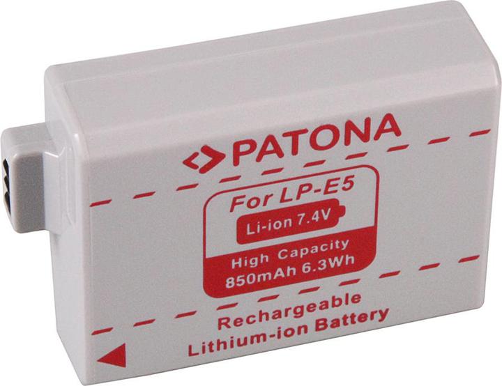 Image du produit Patona Batterie f. Canon LP-E5 LPE5 EOS-450D EOS 450D EOS450D EOS1000 (Batterie de l'appareil photo)