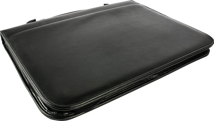 Produktbild Soennecken Schreibmappe ESSEN Masse: 37 x 30 x 4,5 cm (B x H x T) Werkstoff: Lederimitat Farbe: schwarz (A4, 1 x)