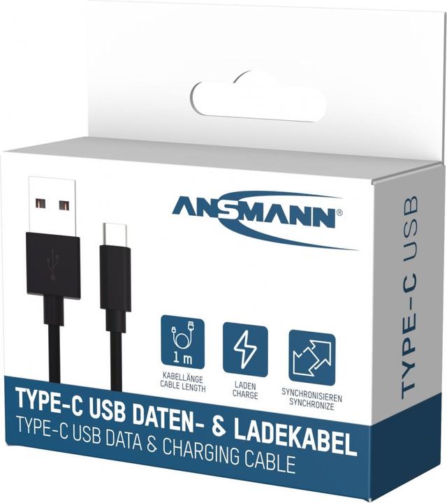 Produktbild Ansmann USB Typ-C Daten- und Ladekabel (1 m, USB 2.0)