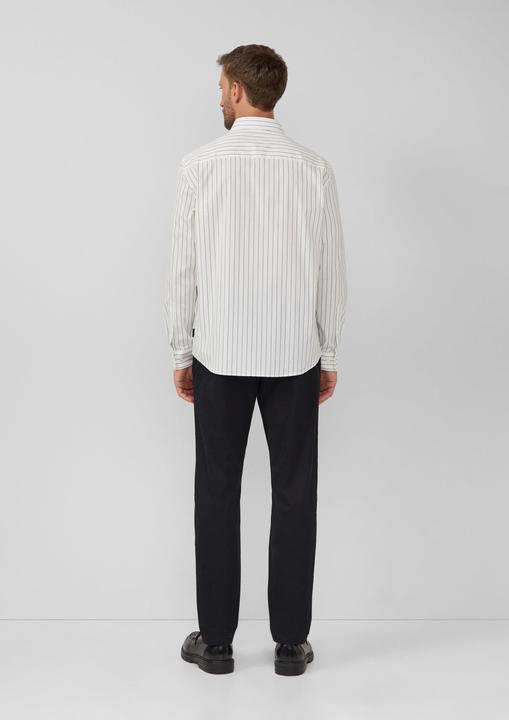 Immagine prodotto s.Oliver Hemd Regular Fit: Gestreiftes Langarmhemd aus Baumwollstretch (L, M)