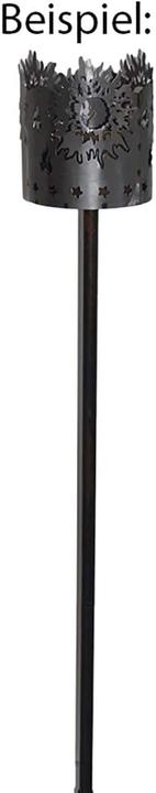 Produktbild Novaliv Gartenfackel Eule Feuerschale Metall mit Stiel Brennmittel Solarlampe LED