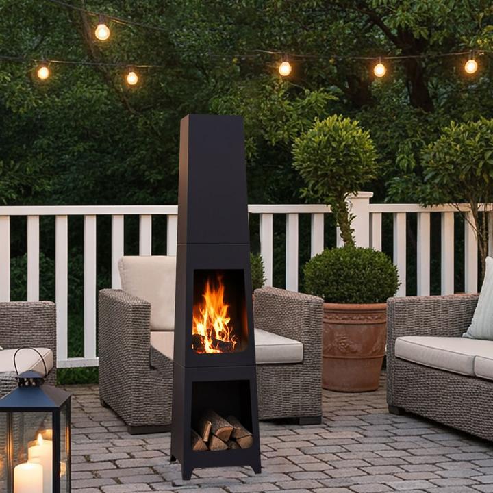 Westerholt Edler Gartenkamin in schwarz