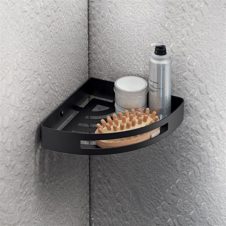 Produktbild Gedy Nerva Shower Caddy Corner Matt Black (21 x 21 x 5.80 cm)