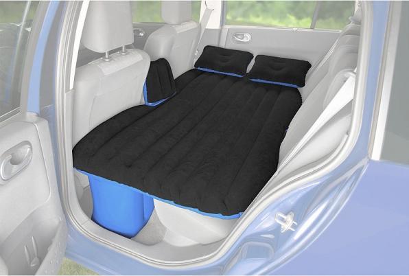 Produktbild Lescars Aufblasbares Bett für den Auto-Rücksitz mit 12-Volt-Luftpumpe