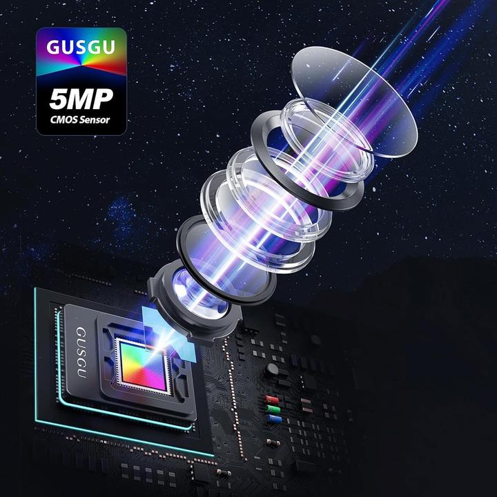 Actual product image Gusgu 2K Quad HD Webcam G910 mit Mikrofon und Sichtschutz (5 Mpx)