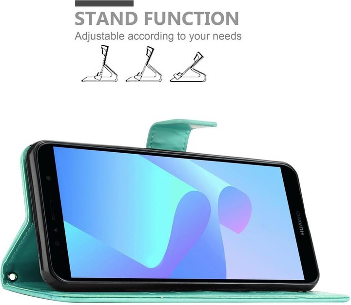 Actual product image Cadorabo Flower Book cover (Huawei Y6 Prime (2018), Huawei Honor 7a)