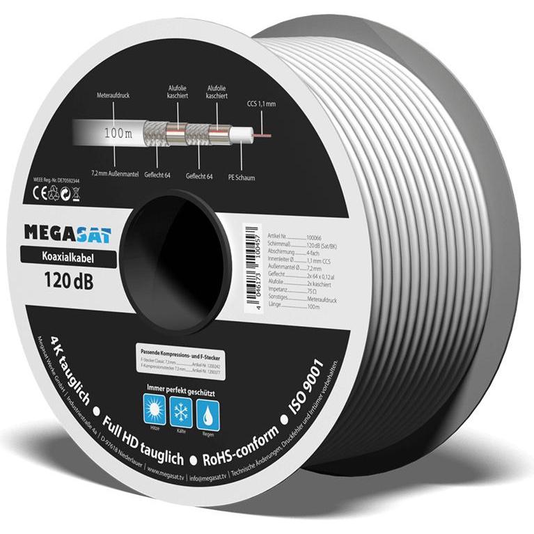 Megasat Koax 120dB Kabel Pull-Out-Box 305m (120 dB, Antennenkabel), Antennenkabel