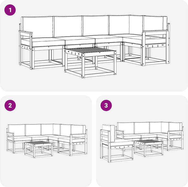 Produktbild vidaXL Outdoor-Sofa