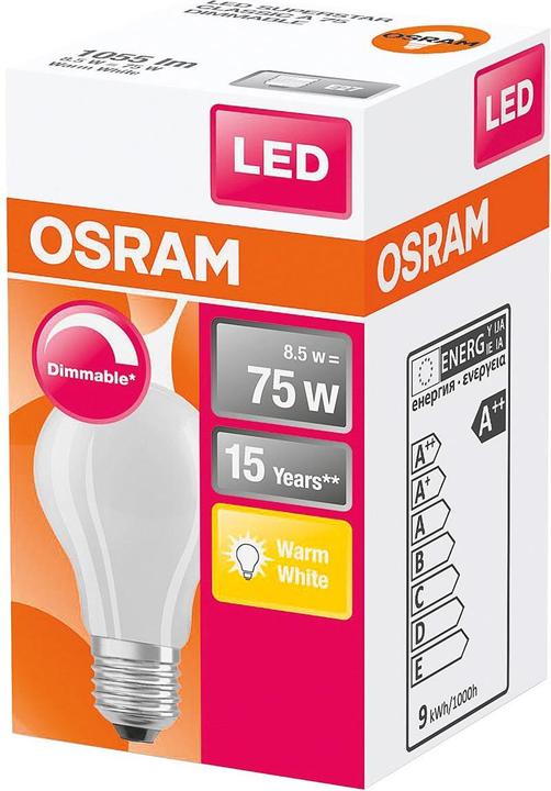 Actual product image Osram Retrofit Classic A (E27, 7.80 W, 1055 lm, 1 x, D)