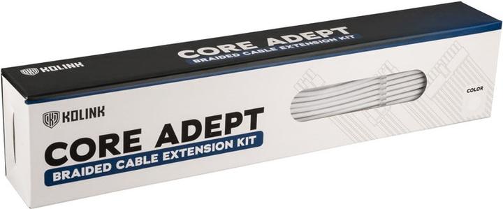 Actual product image Kolink Core Adept Braided Cable Extension Kit - White