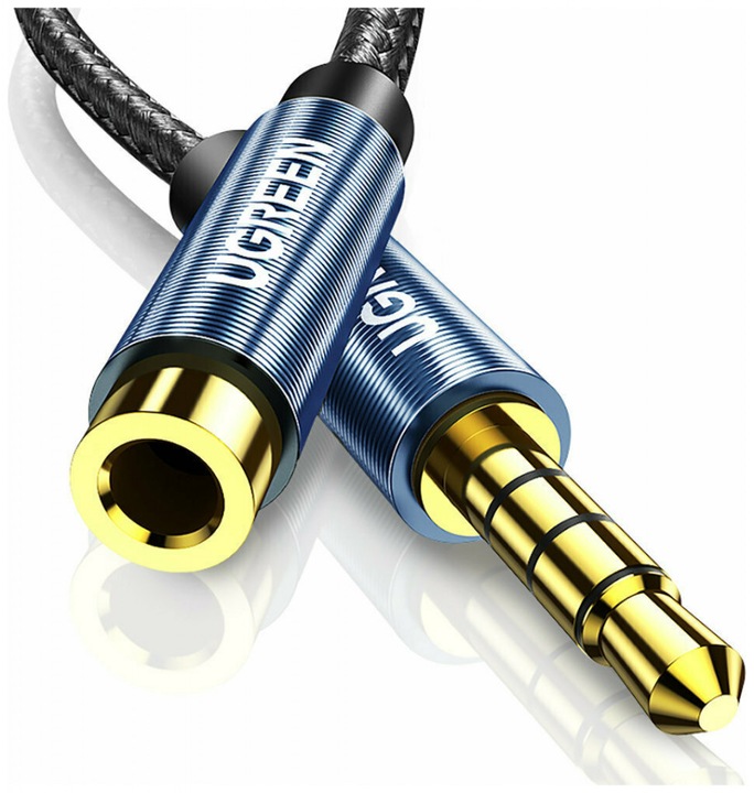 Productafbeelding Ugreen Audio AUX jack hoofdtelefoon verlengkabel 4-pin (1 m, 3,5 mm aansluiting (AUX))
