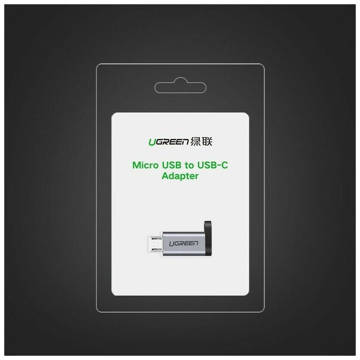 Actual product image Ugreen Micro USB to USB-C Adapter (Micro USB, USB Type C)