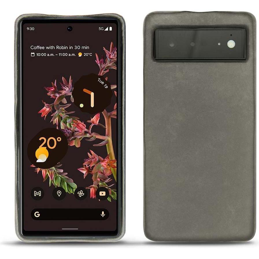 Noreve Lederschutzhülle (Google Pixel 6), Smartphone Hülle, Grau