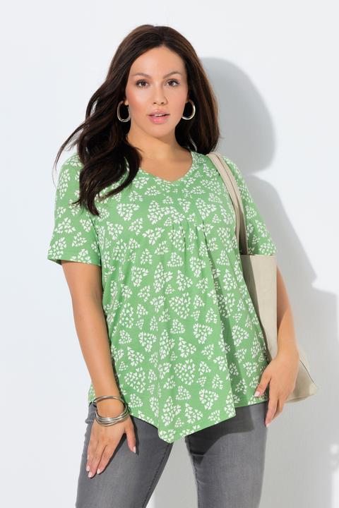 Actual product image Ulla Popken Dot Heart Pointed Hem Tee (54)