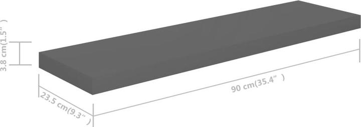 Actual product image vidaXL Wandregal (23.50 x 90 x 4 cm)