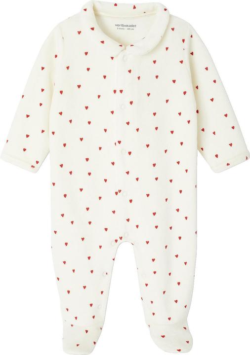 Produktbild Vertbaudet 3er-Pack Baby Samt-Strampler, Herzen (74)