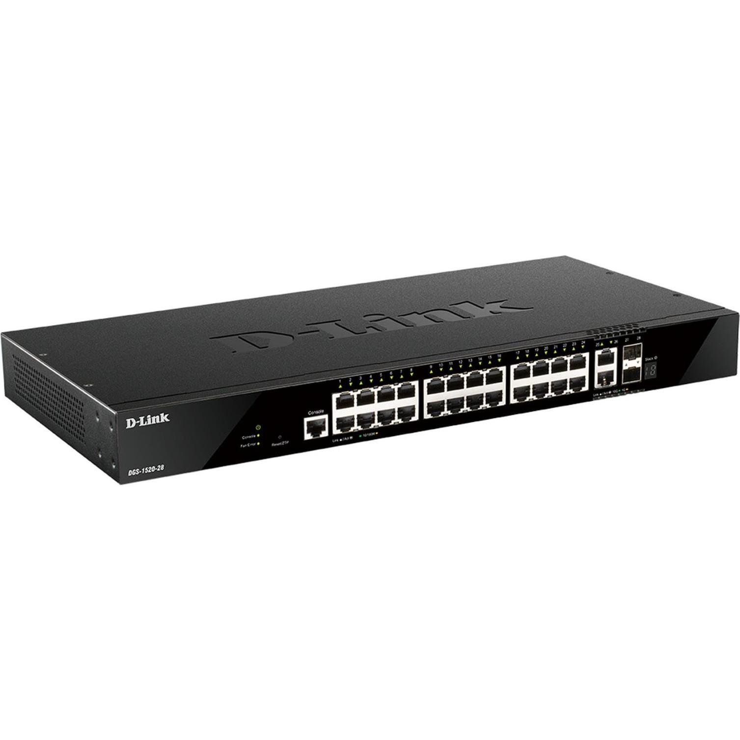 D-Link Switch Gestito Intelligente A 28-P (28 porte), Switch di rete, Nero