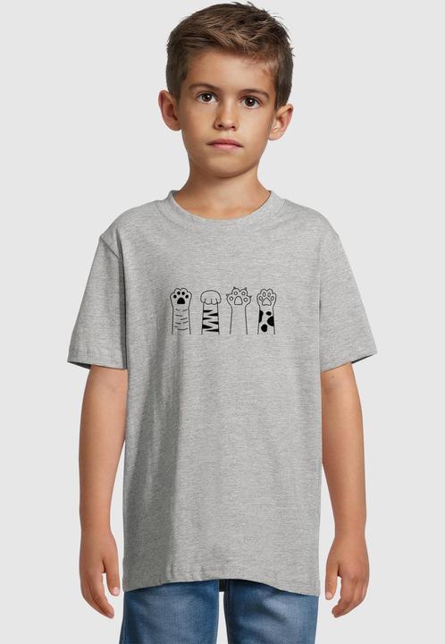 Produktbild Merchcode Kids Cat Paws - Basic T-Shirt - 185227 (110, 116)