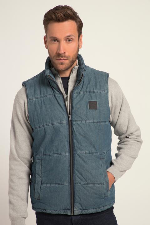 Produktbild JP1880 Weste, Denim, Jeans-Look, Warmfutter, Stehkragen (6XL)