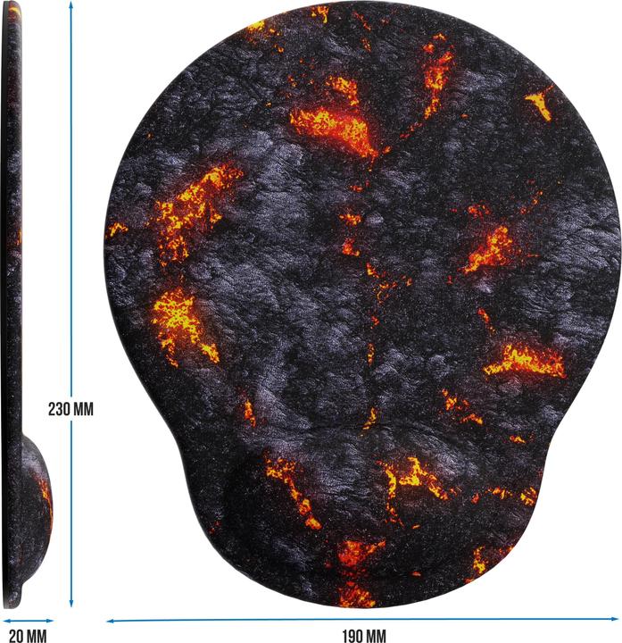 Produktbild Titanwolf Gaming Mauspad mit Handgelenkauflage, Office Gel Mausmatte mit Handgelenkpolster, Lava