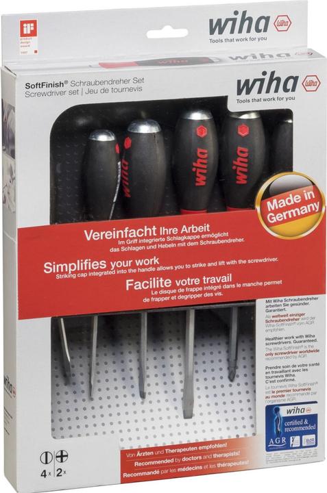 Actual product image Wiha SoftFinish (Slotted screws, Phillipps cross recess (PH))