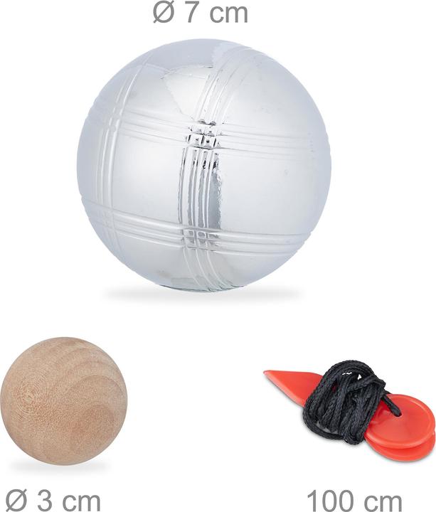 Image du produit Relaxdays Boules de pétanque (3 x, 70 mm)