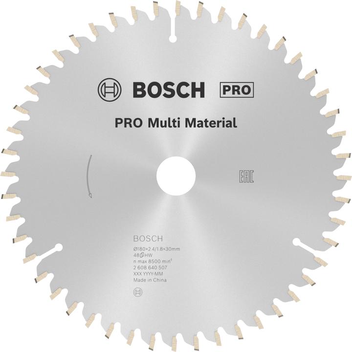 Produktbild Bosch Professional Zubehör PRO Multi Material Kreissägeblatt, 180 x 2,4 x 30 mm