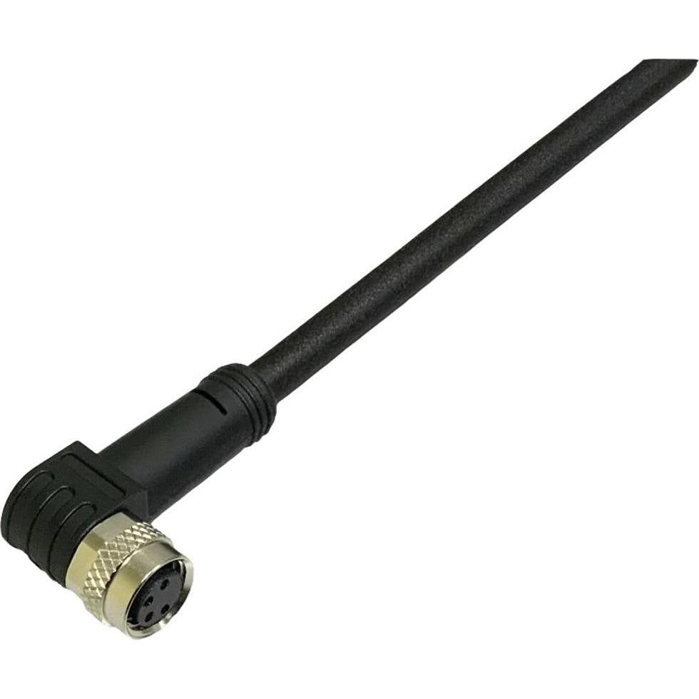 BKL Electronic 2700014 Sensor-/Aktor-Anschlussleitung M8 Kupplung, gewinkelt 10, Elektronikkabel + Stecker, Schwarz