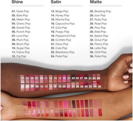 Actual product image Clinique Pop Longwear Lipstick Petal Pop - Satin 3.9g (Petal Pop)