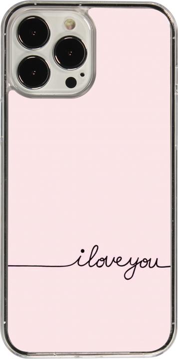 Produktbild PhoneLook Hülle transparent Valentine 2023 i love you writing (Apple iPhone 13 Pro Max)
