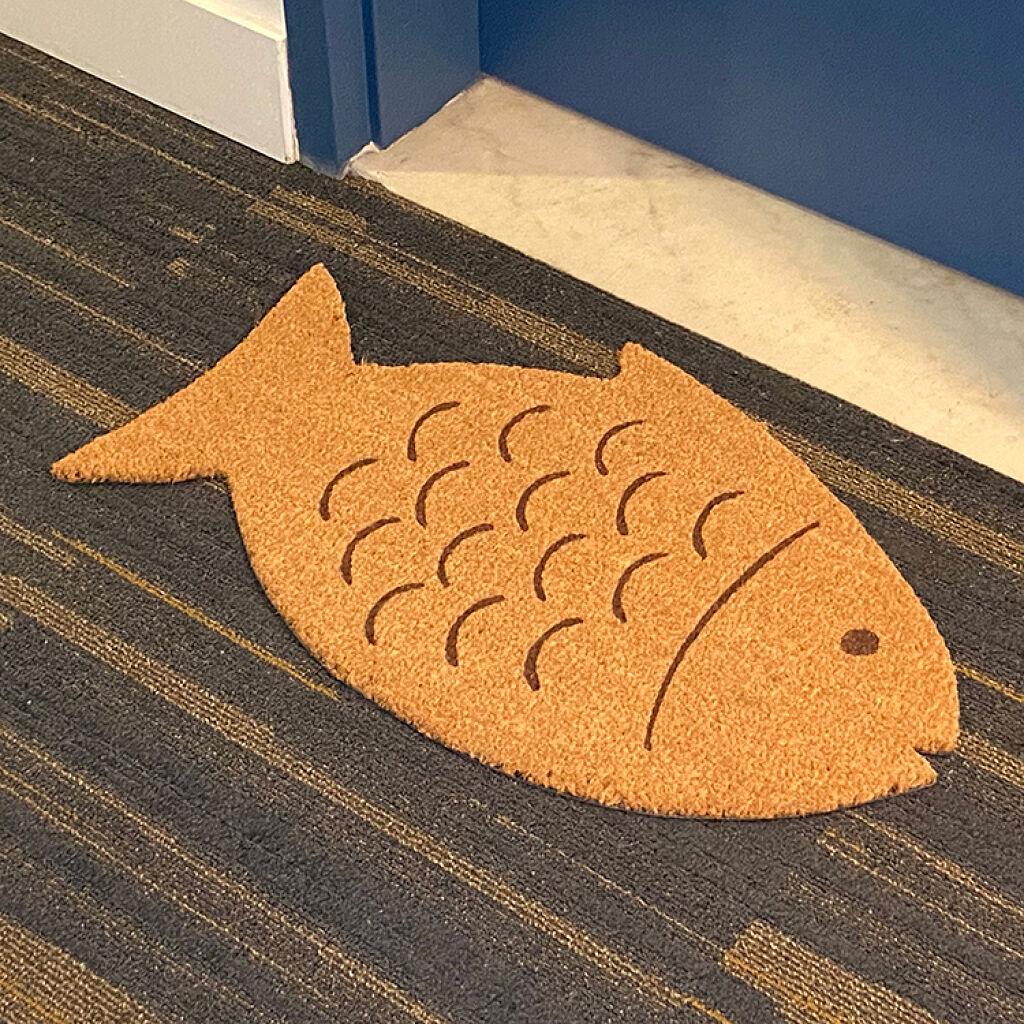 Kikkerland, Zerbino, - Fish Doormat - Coir - 29.5 x 17.75 x 0.5 (75 x 45 cm)
