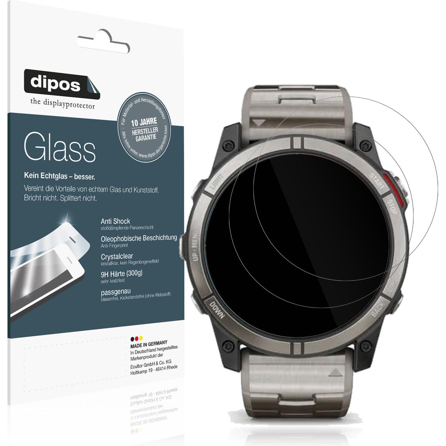Dipos Anti-Shock Displayschutz 9H, Smartwatch Schutzfolie, Transparent