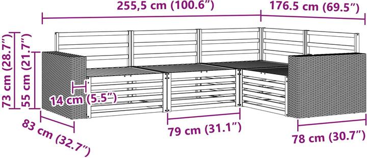 Produktbild vidaXL Outdoor-Sofa
