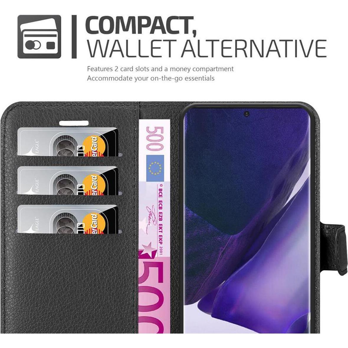 Thumbnail - Cadorabo Book mit Standfunktion Cover (Samsung Galaxy Note 20+), Smartphone Hülle, Schwarz