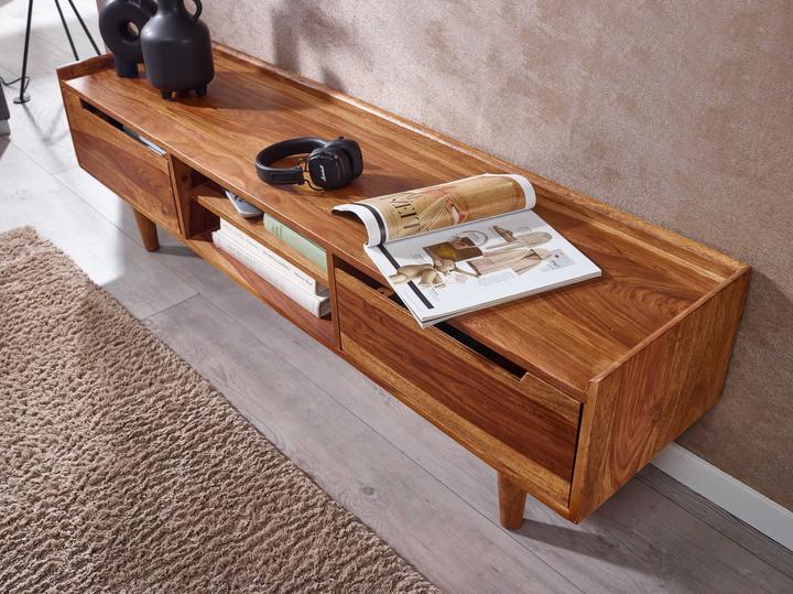 Produktbild FineBuy Lowboard Sheesham Braun