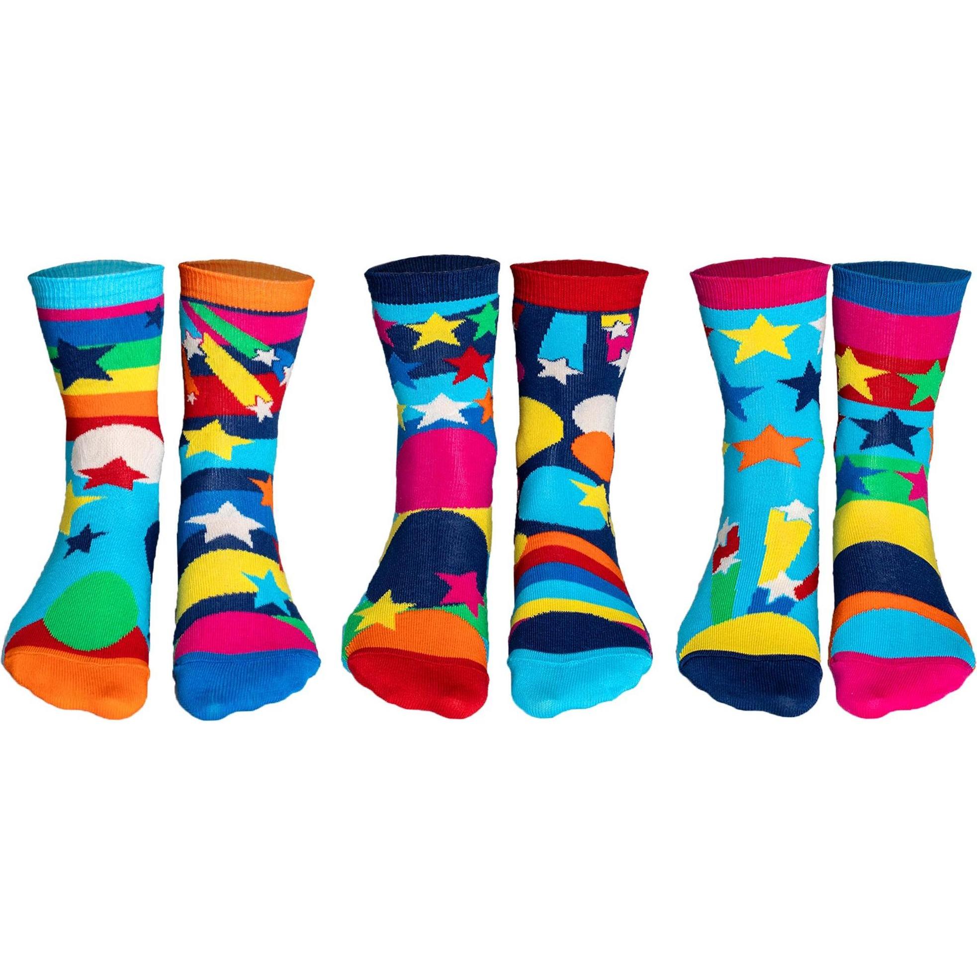 United Oddsocks, Mädchen, Socken, Happy Birthday, Mehrfarbig, (3er Pack, 30 - 38)