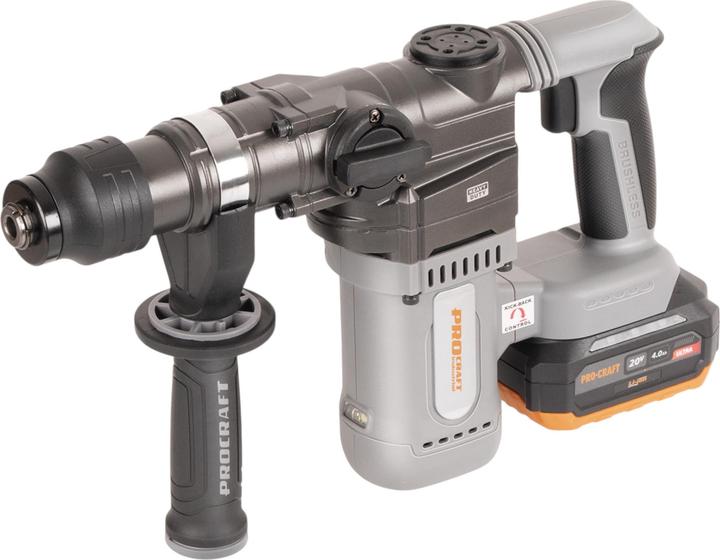 Produktbild Procraft Industrial HD20A Akku Bohrhammer 20 V 3,8 J Brushless + 1x Akku 4,0 Ah + Ladegerät +