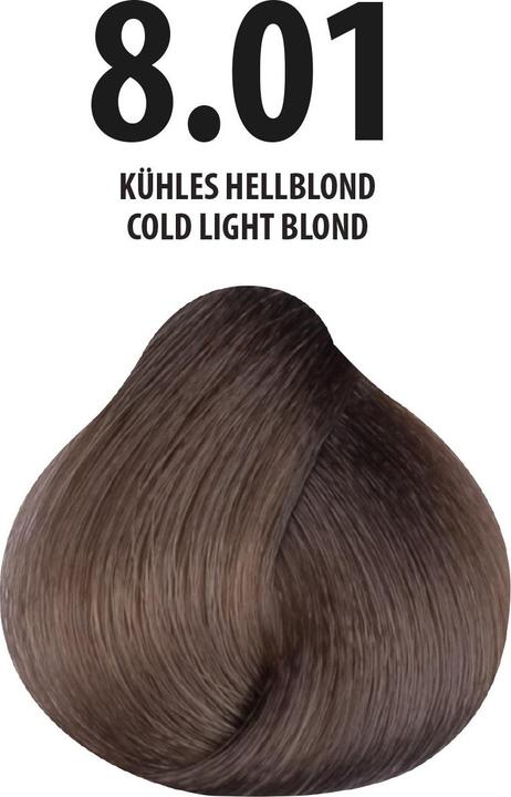 Immagine prodotto FemMas 8.01) Colore per capelli biondo chiaro freddo 100ml (Biondo chiaro freddo)