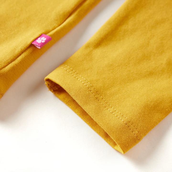 Immagine prodotto VidaXL Camicia da bambino a maniche lunghe ocra 116, materiale: 95% cotone. 5 (116)